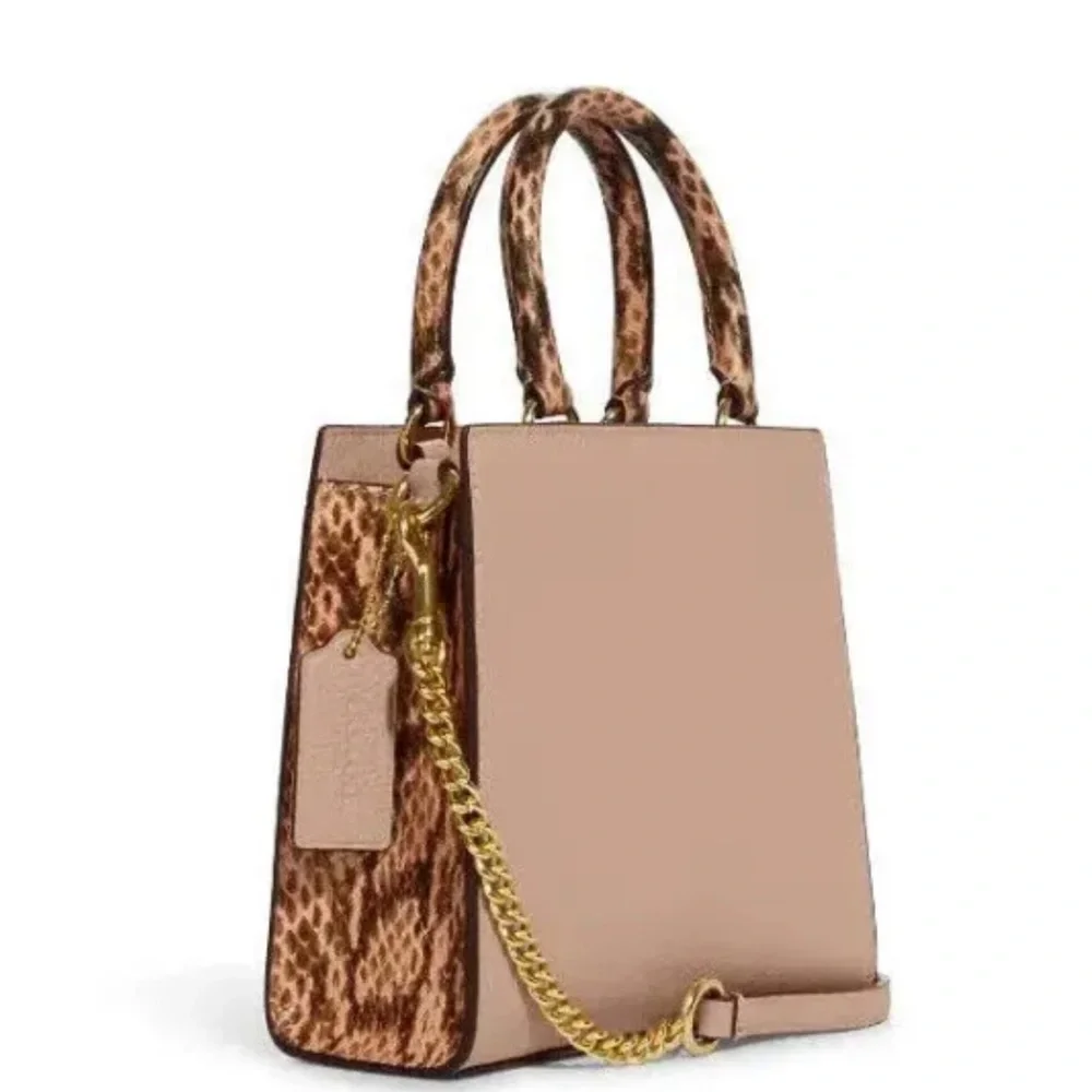 New Coach C6779 Mini Pepper Crossbody Pebble and Embossed Leather Shell Pink - Picture 3 of 6